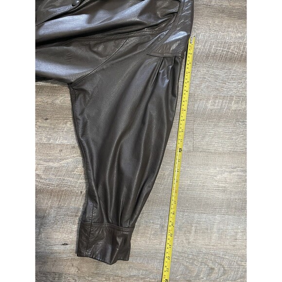 Vintage Dakota Women’s Jacket Size S 100% Genuine Leather Brown Button Down - Picture 5 of 10